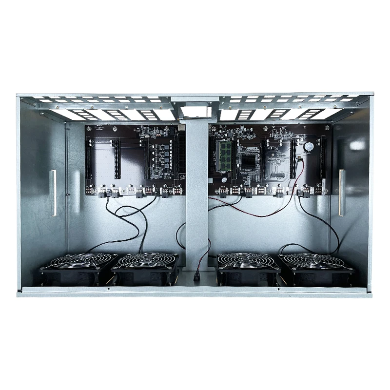 New 8 card chassis platform supports 8 GPU graphics card chassis B85 B75 847 motherboard independent graphics card power supply