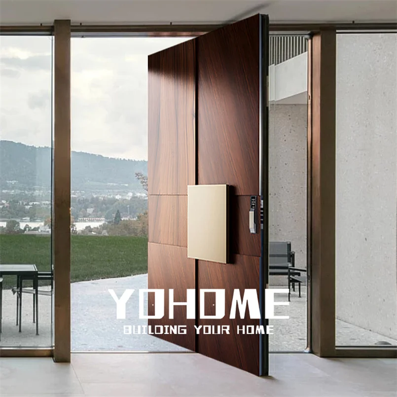 American style apartment flat teak wood main door designs luxury pivot main wooden door design plywood door