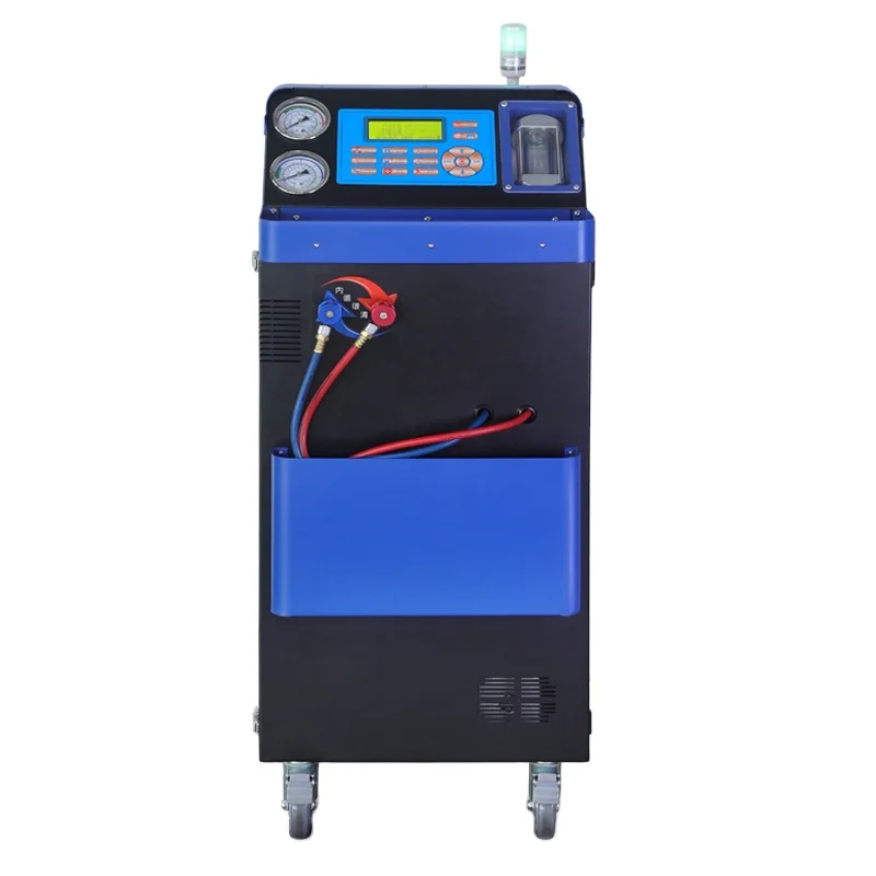 
China professional manufacture ac recovery recycling recharging machine ac refrigerant recovery flush machine ac work station 
