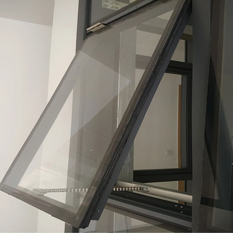 Low Price Hung Window FRAME Optional Automatic Pivot Hinged Windows Aluminum or PVC Awning Top Hung Window