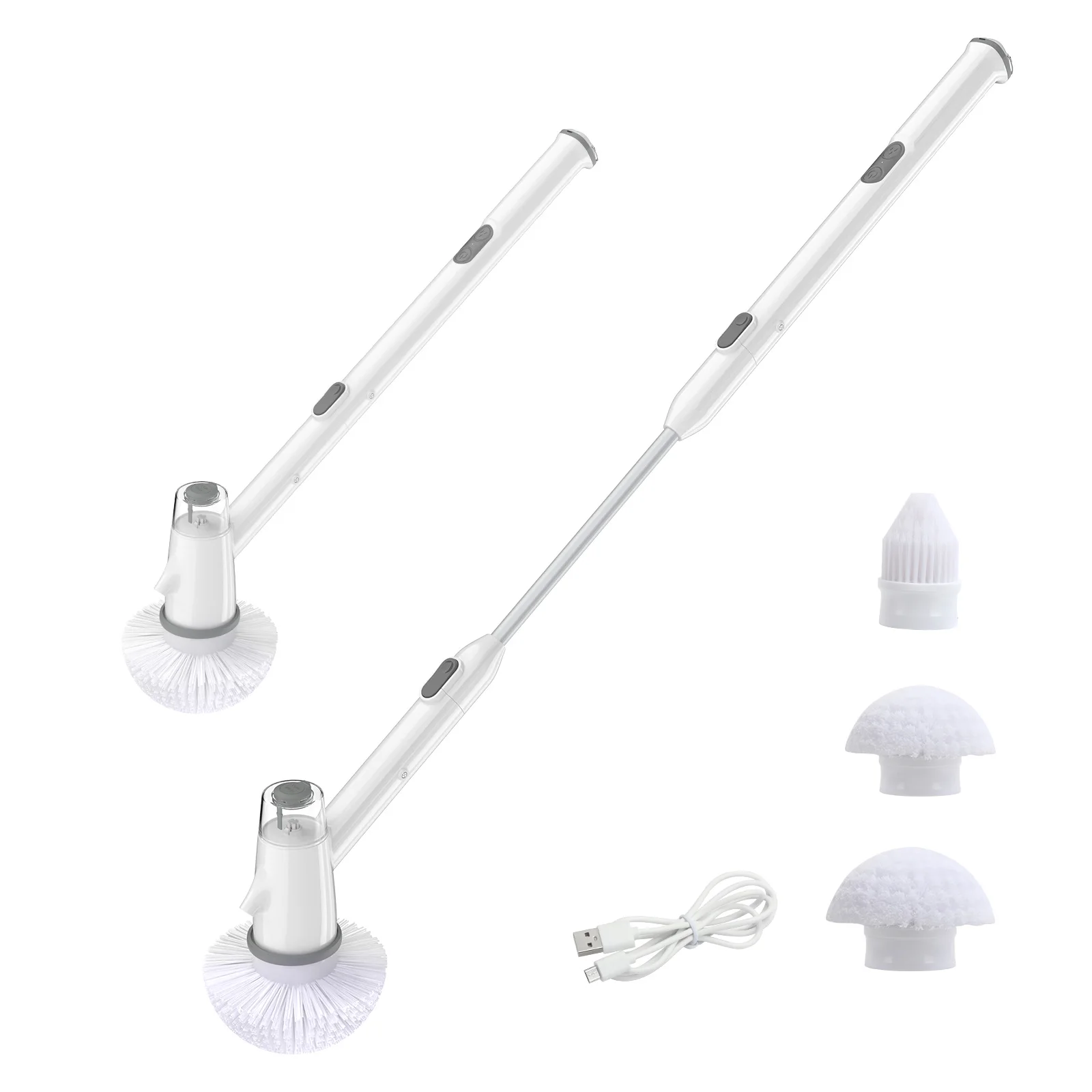 New Model For 2021 Cordless Electric Bathroom Rotating Scrubber Cleaning Brush With Formula Tank Can Spray Detergent