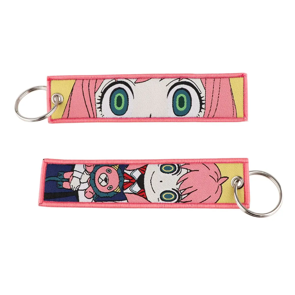 New Hot Selling Wholesale Cartoon Anime Spy Weaving Mark Key Chain Gospel Warrior Hanging Rope Jewelry Fabric Key Chain