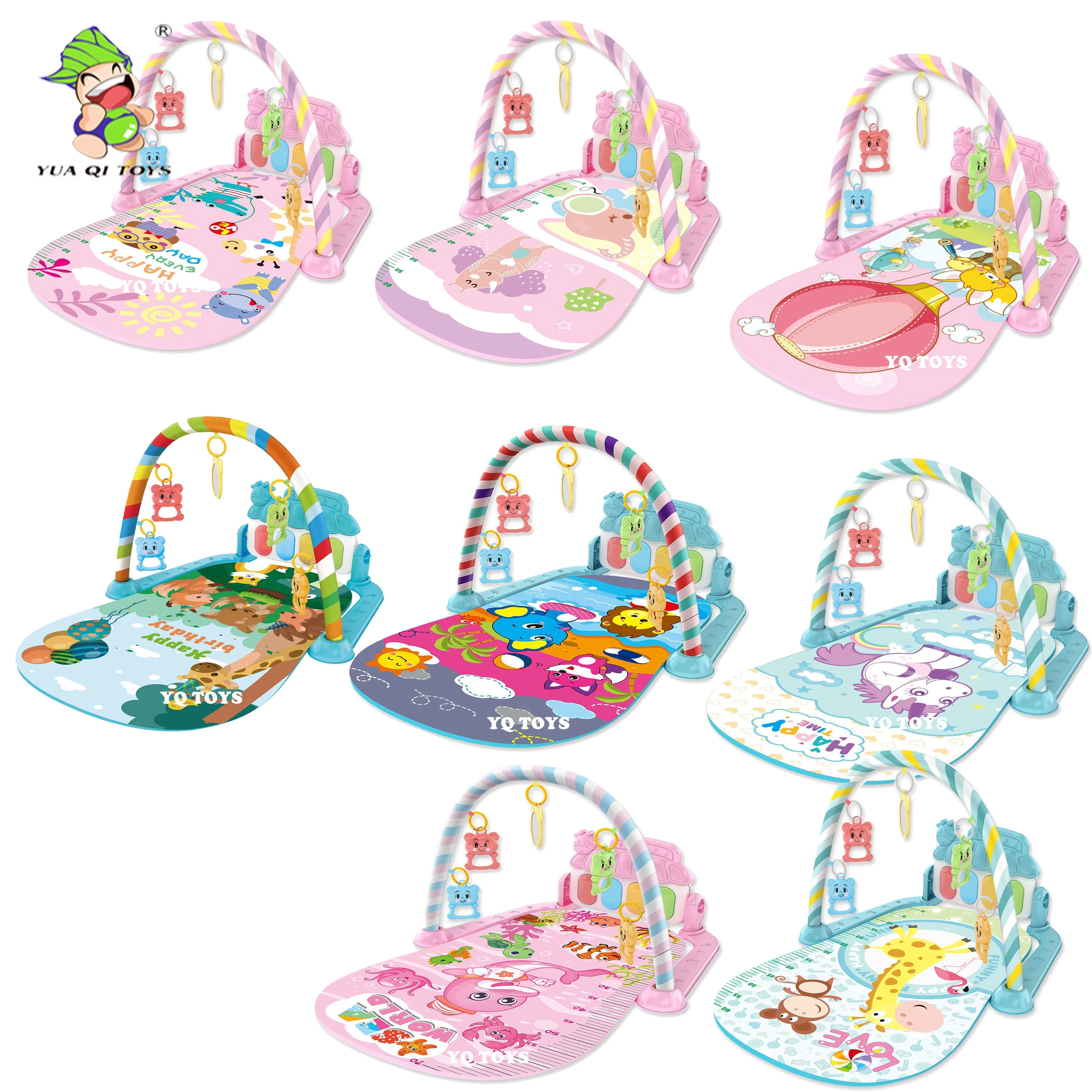 YQ Wholesale Music Baby Piano Play Mat Baby Gym Baby Toys For Toddler 0-12 Months