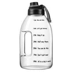 Bulk empty reusable motivational bpa free plastic  fitness gym sports 1 gallon bottle water jug