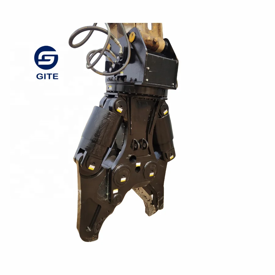 Building Demolition Double Cylinder Hydraulic Metal Shears For Excavator