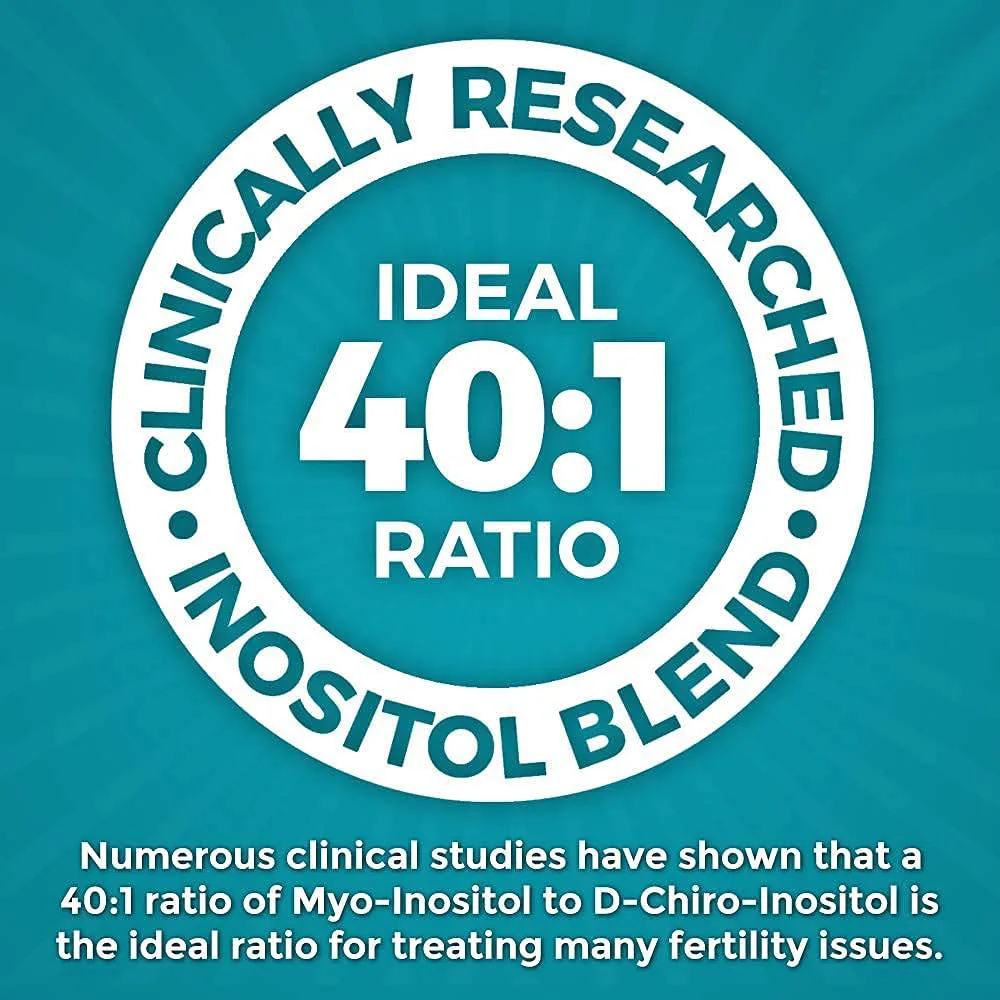Enhanced fertility support 40:1 ratio Myo-Inositol D-Chiro-Inositol Powder fertility healthcare supplement reproductive support