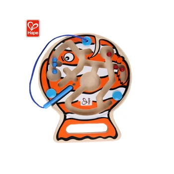 Wooden Magnetic Educational Boot  Bead Maze Kids Magnet Toys