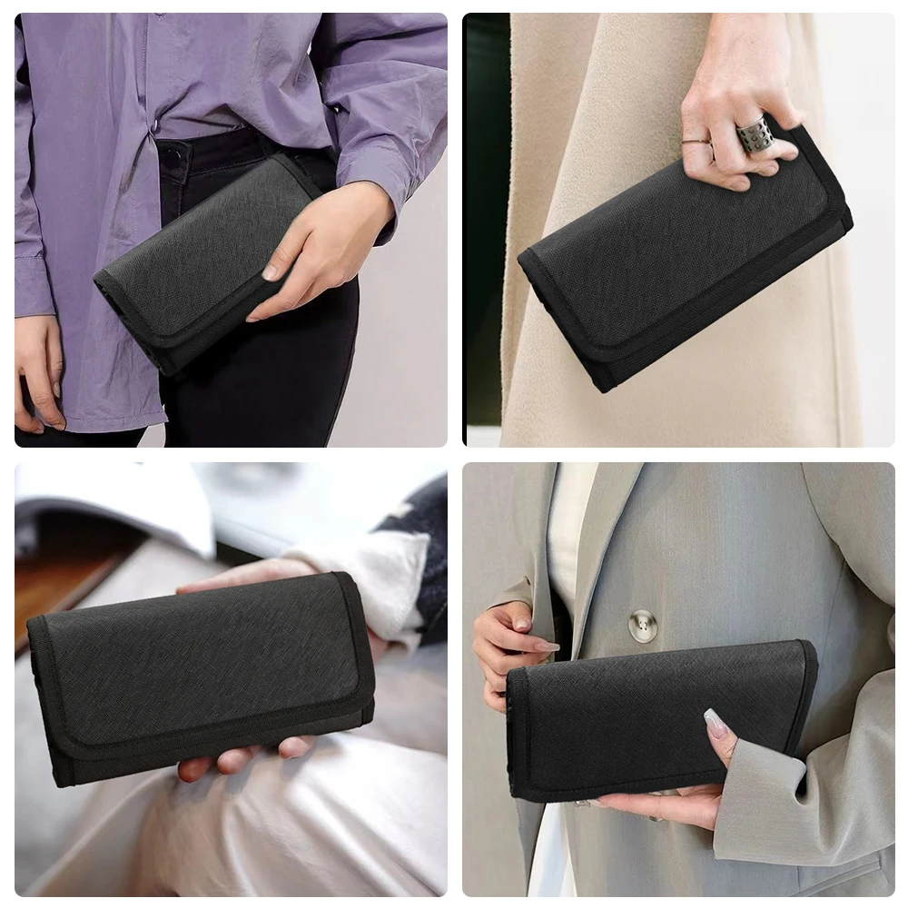 Custom Cash Holder Multipack Pouch Budgeting Bill Organizer Envelope Wallet Clip Pouch 6 Zippered Pocket Roll Up Money Bag