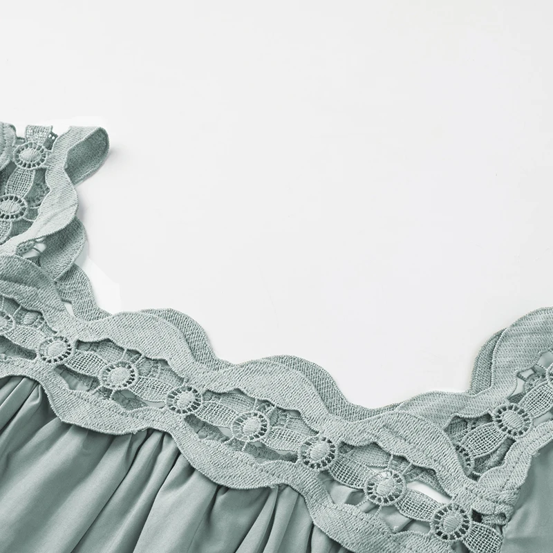 Dear-Lover OEM ODM V Neck Lace Crochet Trim Hollow-Out Short Sleeve Fashionable Tops For Women 2022