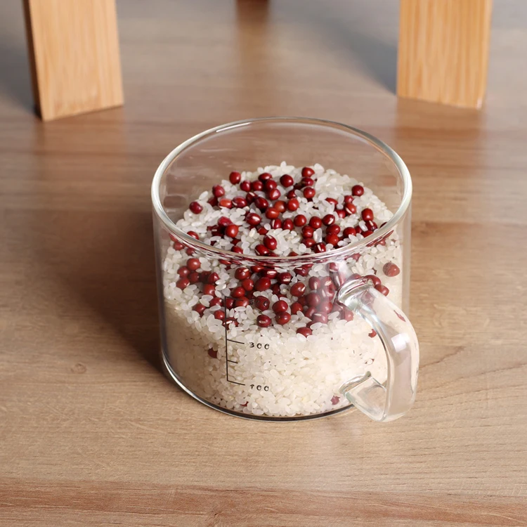 Rice Grain Large Glass Storage Jar Bulk Dry Food Rice Nuts Glass Coffee Bean Dispenser