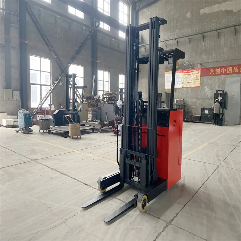 electric reach truck counterbalance pallet stacker 1500kg electric reach truck with curtis ac controller