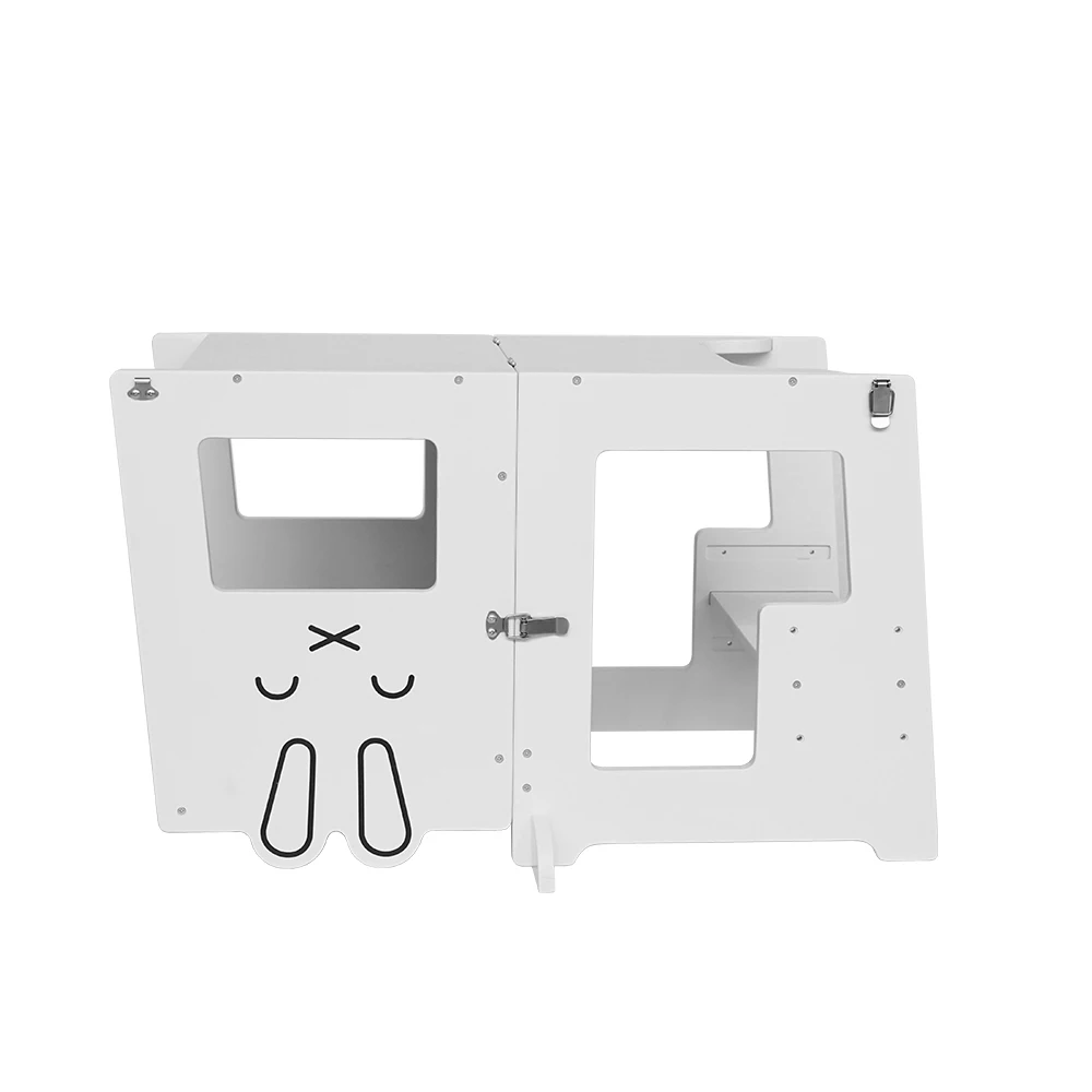 Hot sale wood adjustable height foldable step up children stool kitchen helper kids learning tower