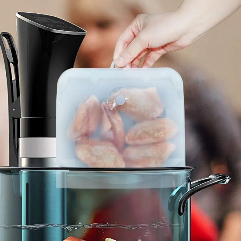 Best Seller Leakproof Food Grade Safe LFGB Food Grade Reusable Silicone Food Storage Snack Sandwich Bag For Kids