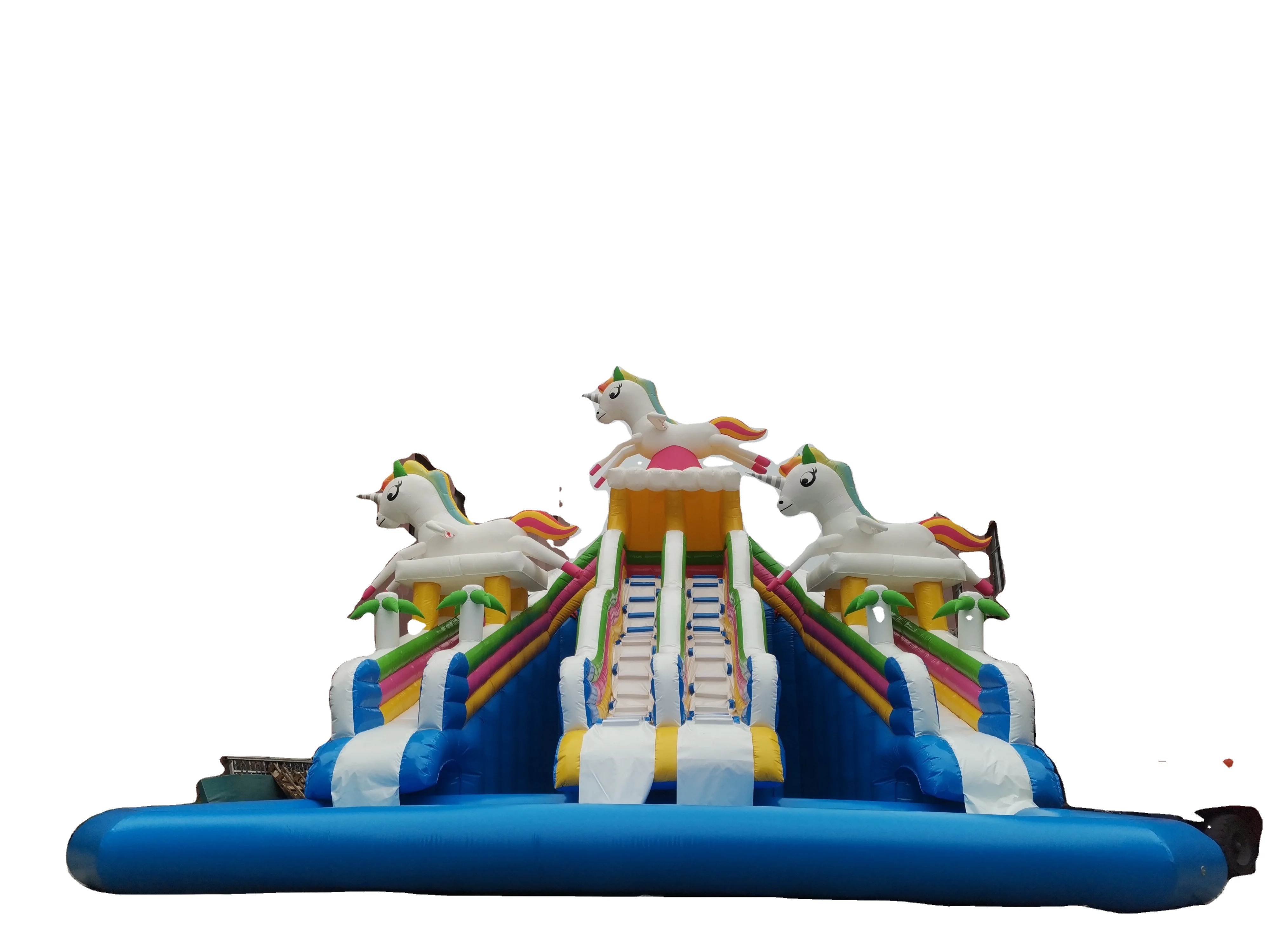 Commercial Grade water park equipment, large inflatable pool slide, swimming pool for kids for sale