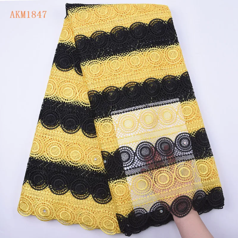 African Cord Lace Fabric Hot Sell New Arrival Nigeria Cord Lace Guipure Lace Fabrics High Quality For Women Cloth 1847