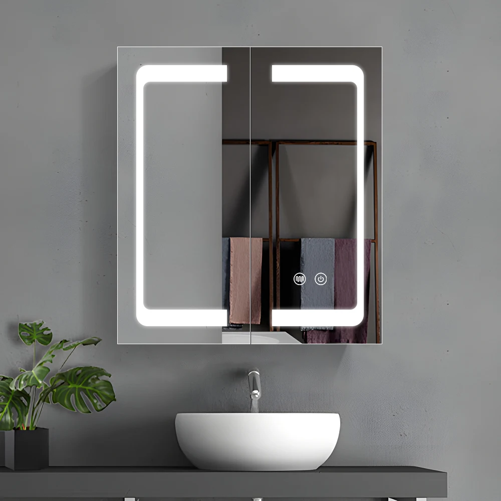 Bathroom mirror cabinet fashion furniture with light