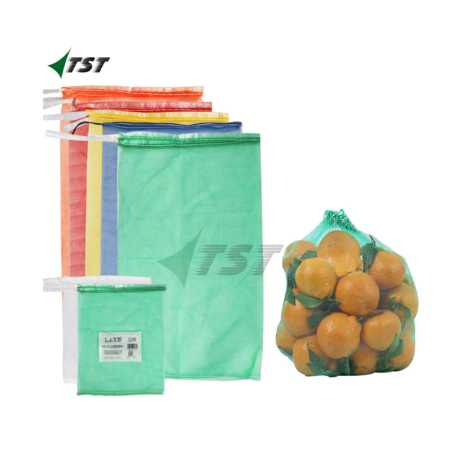 Fruits Mono Mesh Bags for Packing Vegetables and Fruits with Custom Drawstring 18*30cm 4g for Packing Potatoes