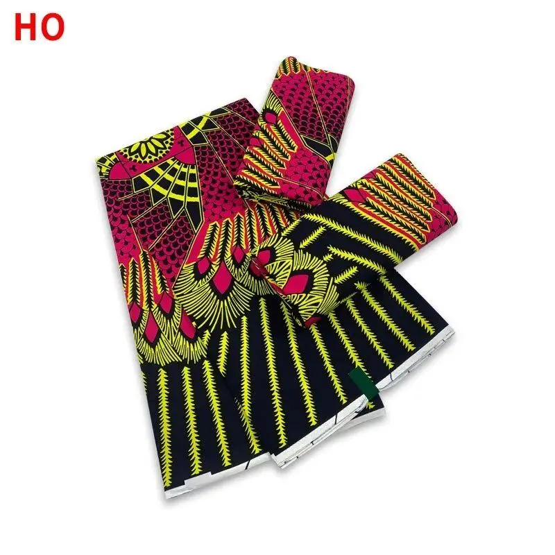 ACI African Wax Dutch Loincloths Fabric Cotton Veritable Real Wax African Print Fabric 6 Yards/Piece For Wedding Dress