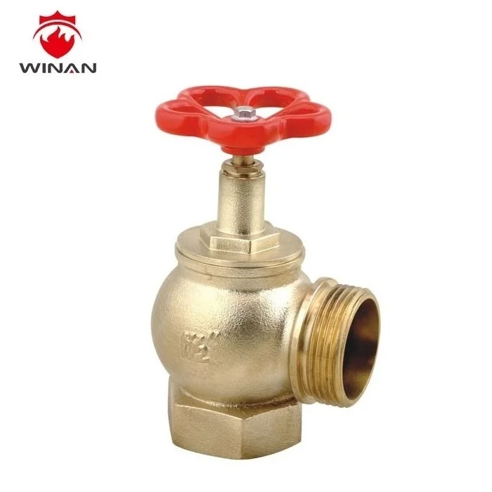 Landing valve fire hydrant brass valve inlet threaded landing valve