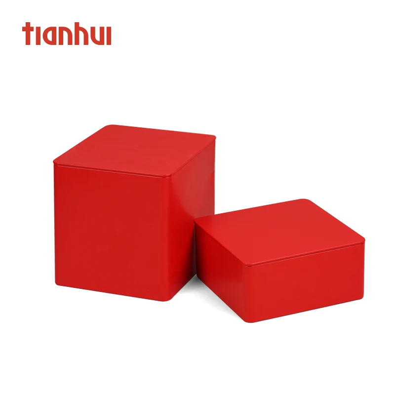 Tianhui новые подарочные коробки для хранения конфет квадратные металлические чая