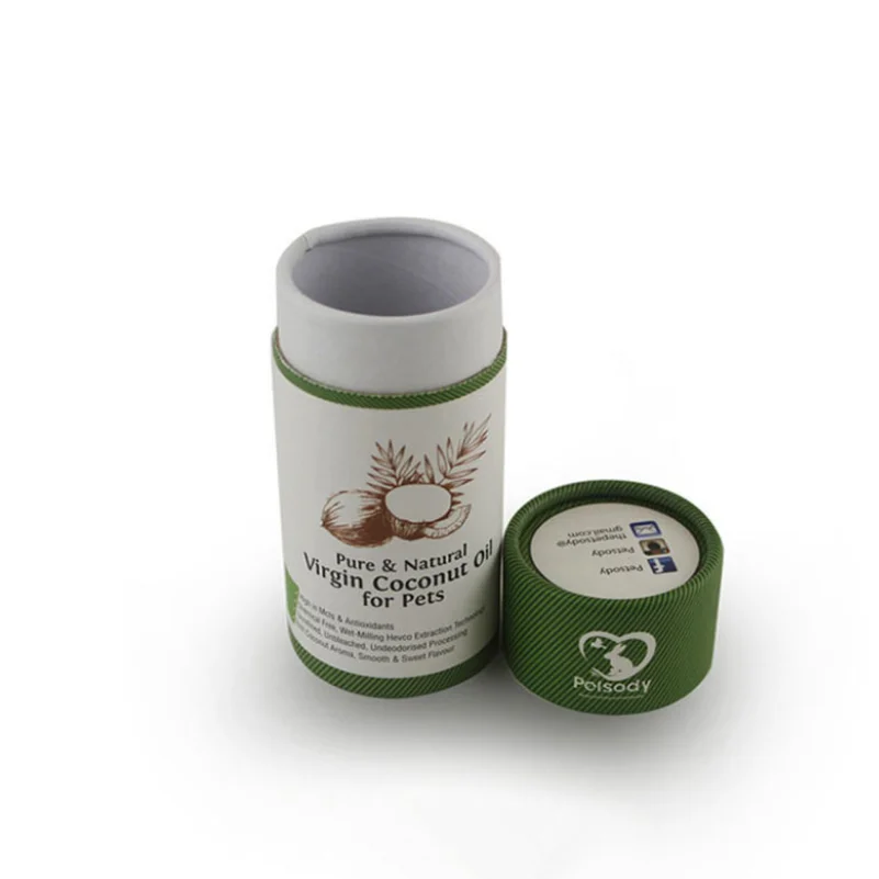 Cosmetic Round Shape Paper Box logo Printed Tube