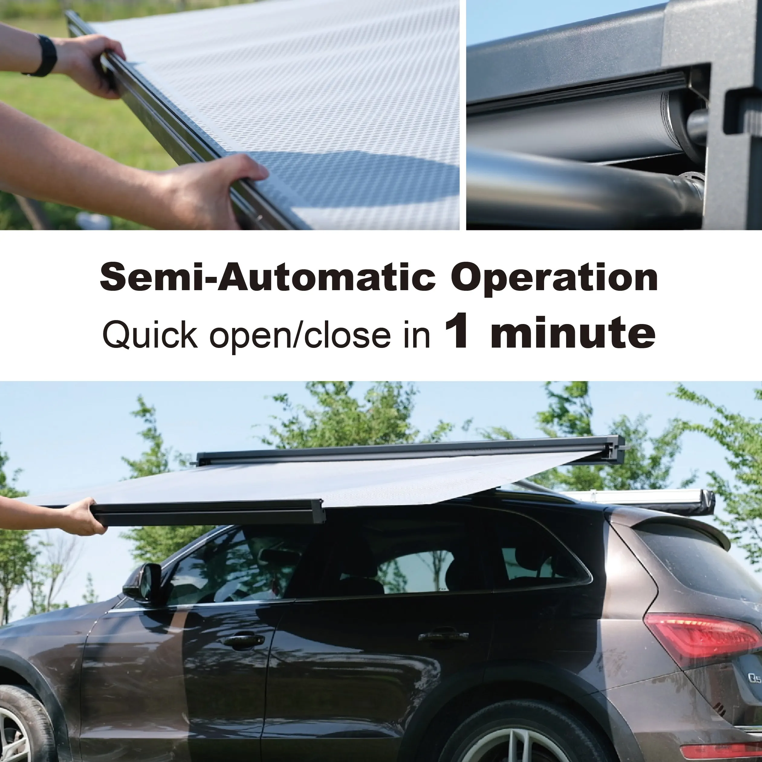 Yescampro wholesale products low price car roof rack tent side retractable awning tent 4x4 offroad car roof