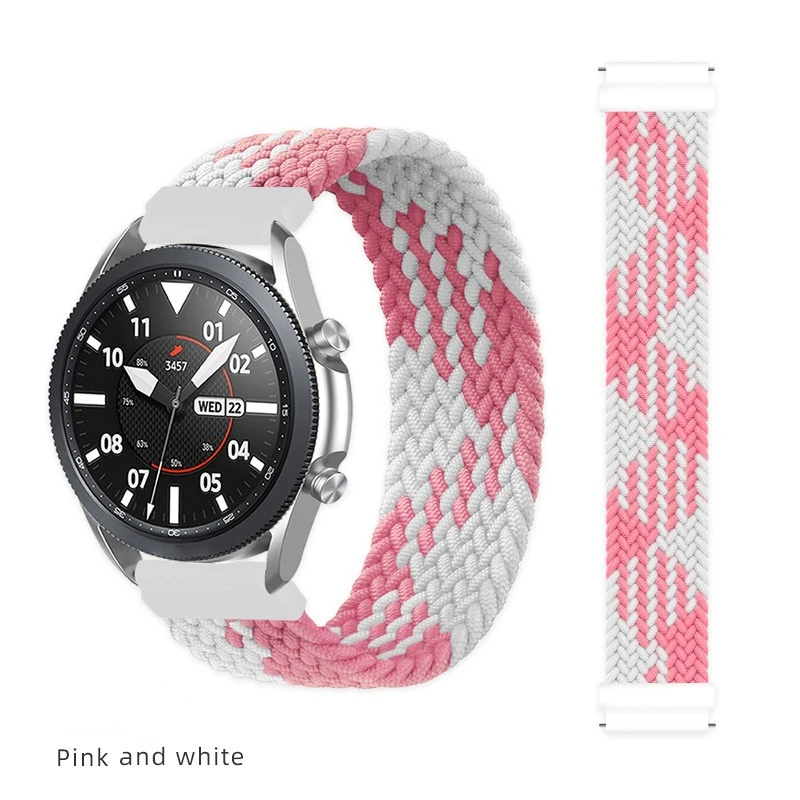 Braided Solo Loop band for Samsung Galaxy watch 4/classic/Active 2 Watchband 20mm 22mm Bracelet correa Amazfit GTS 2 mini strap