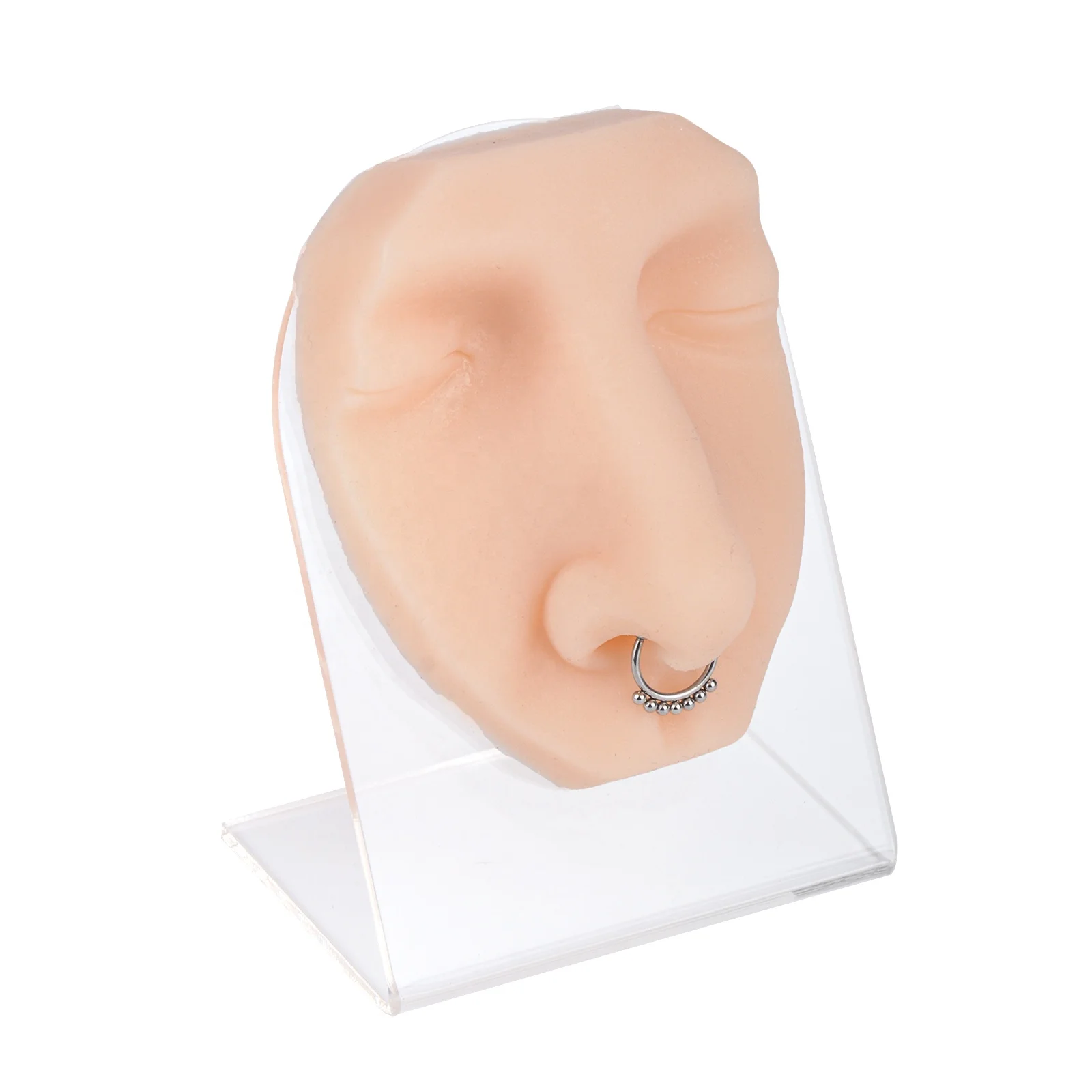 Silicone Model Tattoo Puncture Suture Injection Simulation Human Body Part Silicone Display Ear Nose Lip Navel Piercing Model