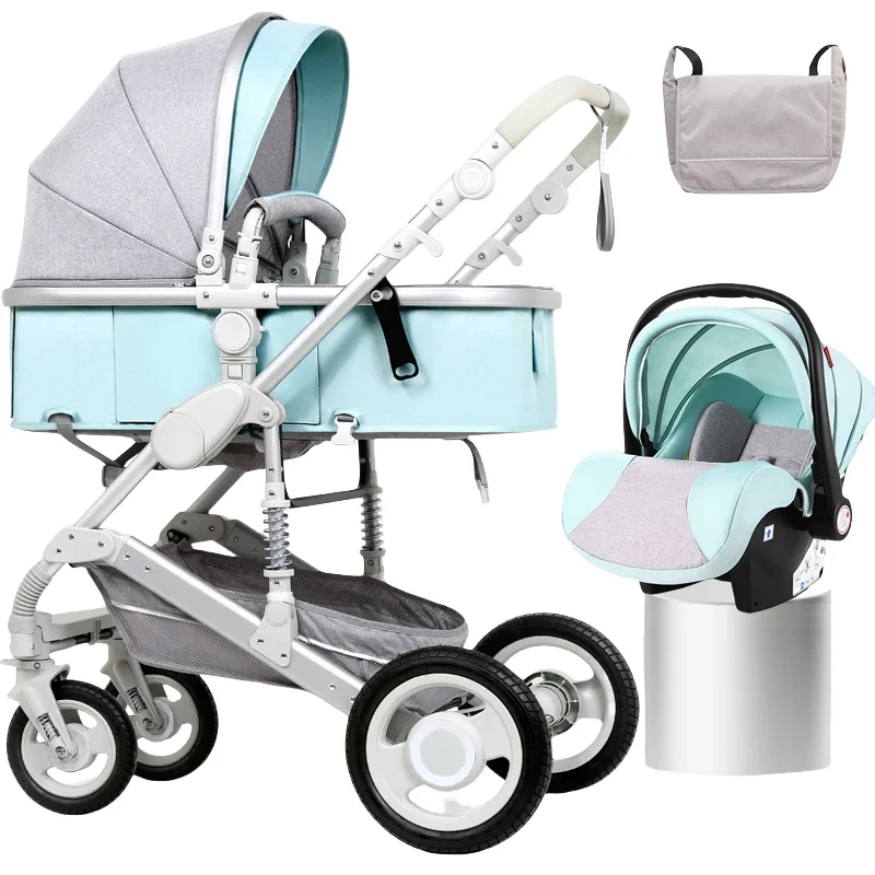 Baby stroller 4 in 1 Light weight High Landscape  Portable Baby Stroller for Newborn Infant Cradle