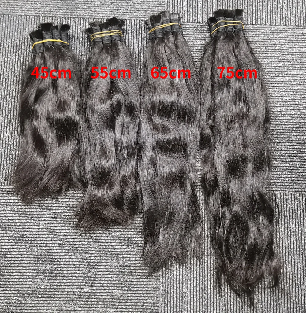 Free Shipping to Brazil Cabelo Humano India Hair Human Virgin Hair Bulk 100% Unprocessed Raw Virgin Human Hair