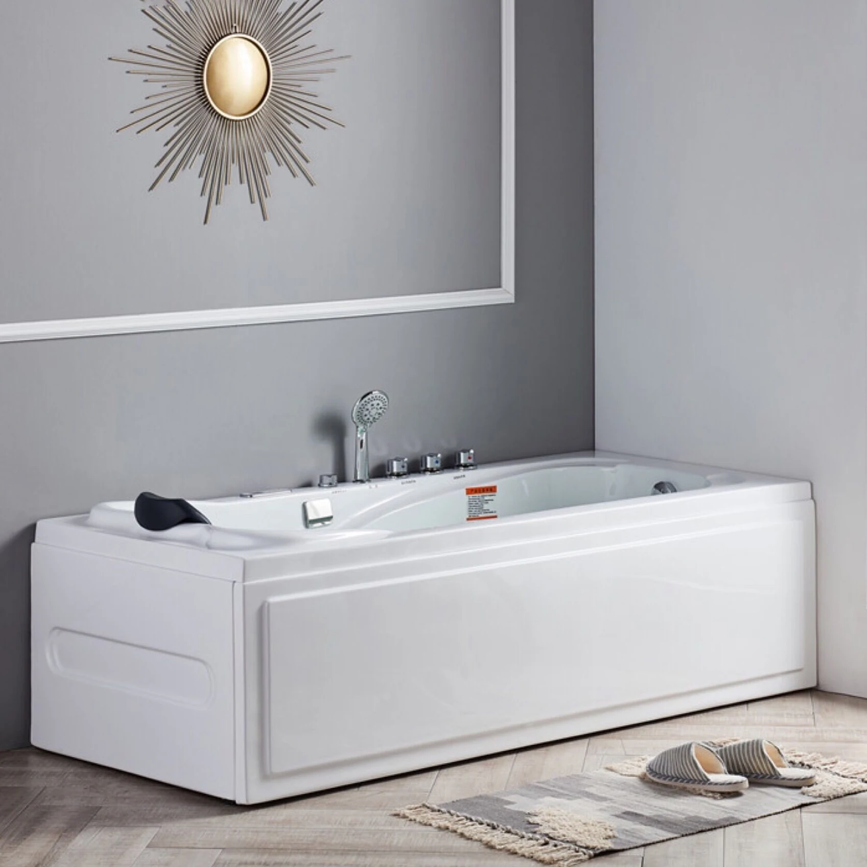 6038 jets whirlpool with tv folding bathtub galvanized bath tub