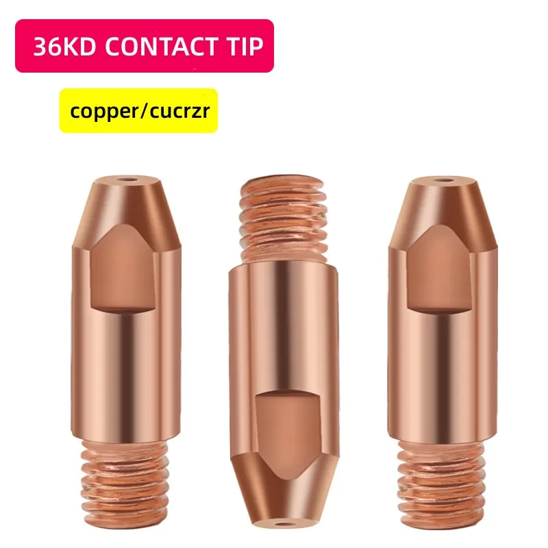 Welding Torch  Gas Nozzle Mig Welding Spare Parts CuCrZr /copper Contact Tip M8*30 For Bzl 36KD Welding Torch