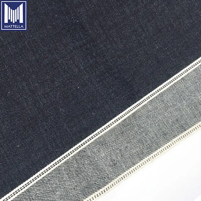 vintage japanese 13~14 oz indigo fabric black color selvedge line denim jeans fabric wholesale los angeles for men jacket jean