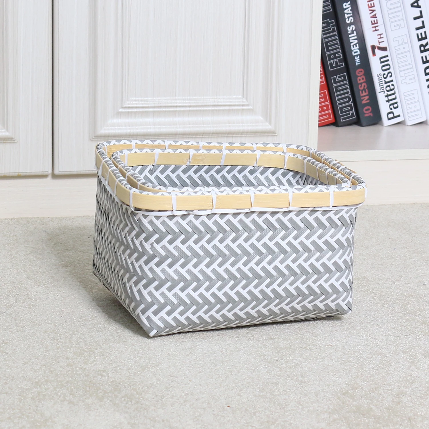 Wholesale Plastic Resin Storage Basket PP Wicker Basket for Home Use & Baby Sundries
