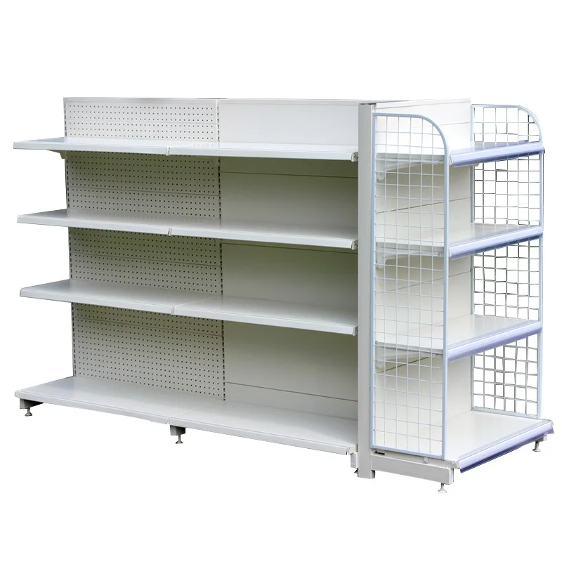 Customized Supermarket Shop Rack Store Display Shelf Metal Shelving Gondola Durable Stacking Racks