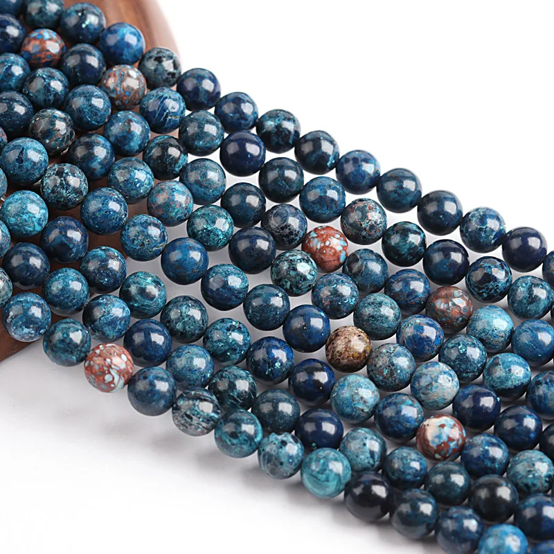 Оптовая продажа, бусины из голубой яшмы, драгоценные камни, бусины из полудрагоценного камня, хрустальные бусины для изготовления ювелирных изделий