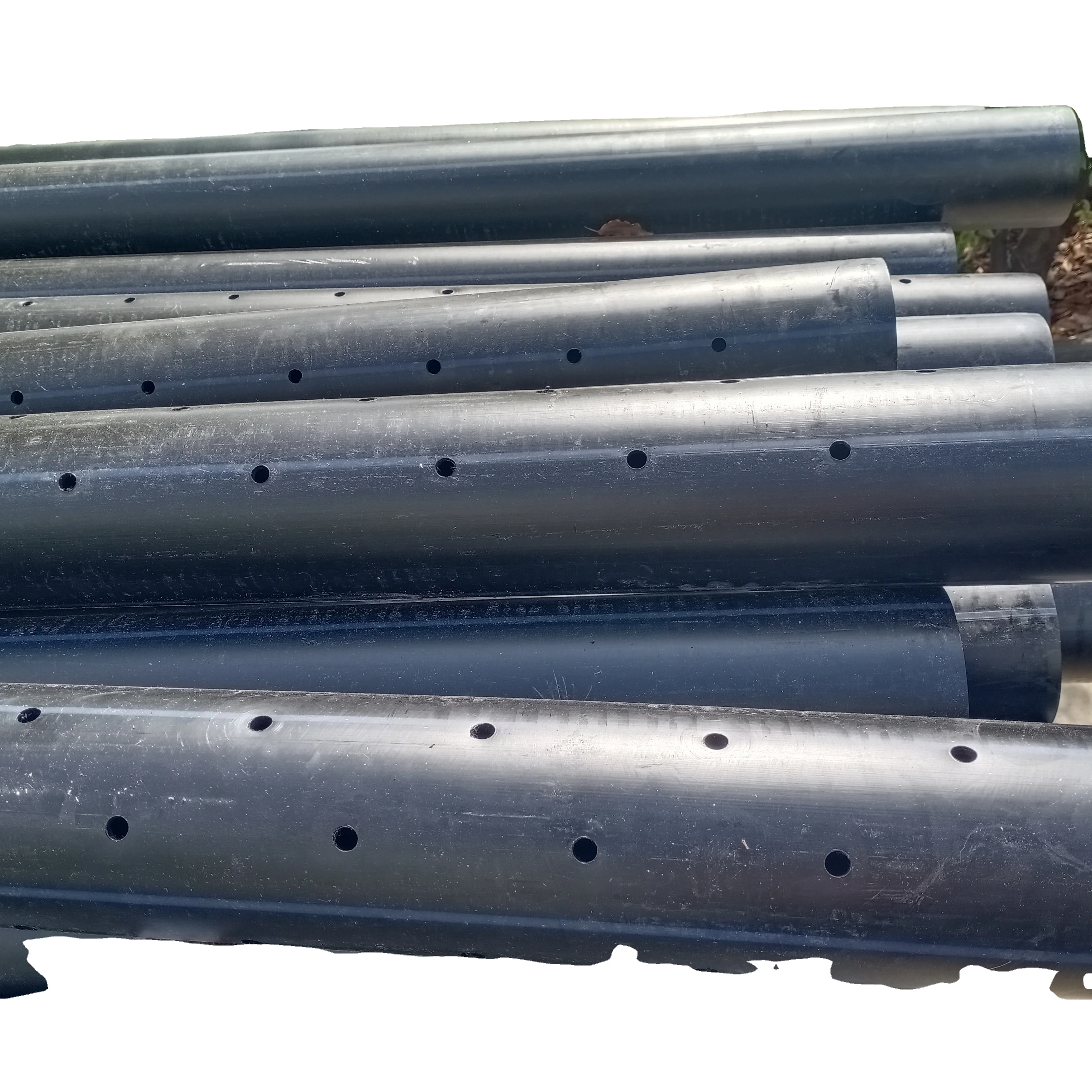 HDPE Flexible Seepage Pipe with Perforated Holes Durable Drainage Moulded PE in Sizes 90mm 110mm 125mm 140mm 160mm