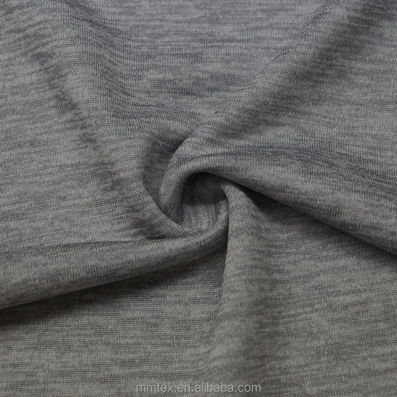 100% Polyester Eco-friendly Light Acid Wash Grey Heather French Terry Hoodie Stretch Knitted Sportswear for Girls Plain Style