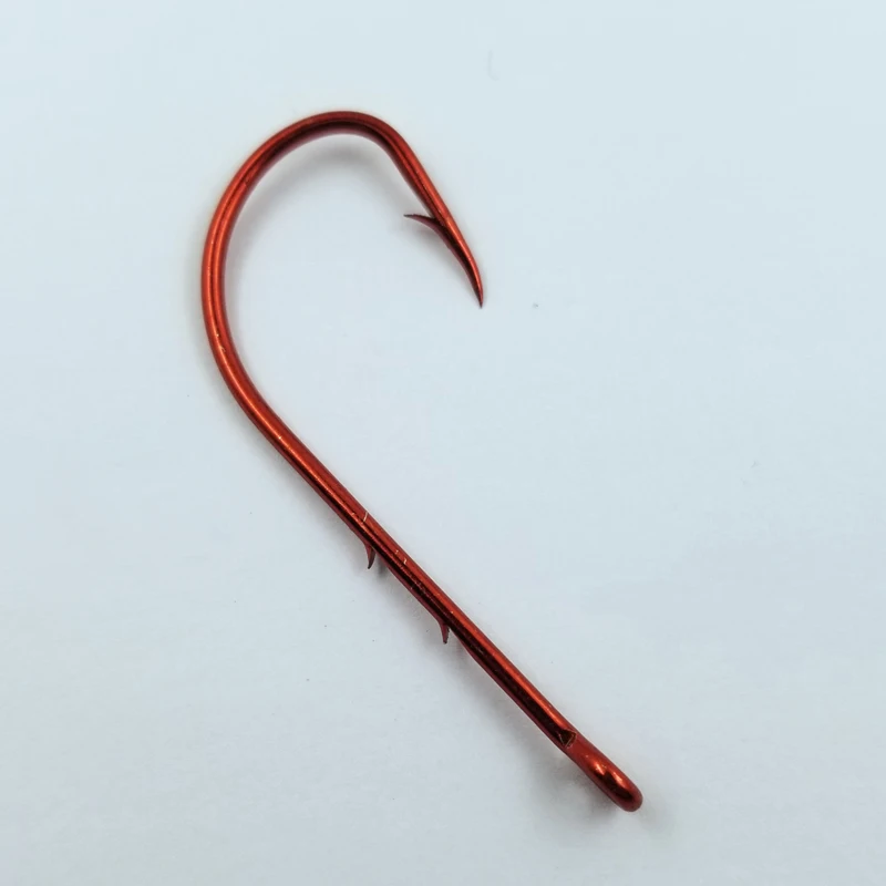High Carbon Steel Barbed Fish Hook Baitholder Fishing Hooks Worm Pond Straight Eye Fish Bait Holder Hooks 100pcs/pack
