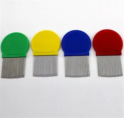 Stainless steel long needle fine toothed comb fleas removal lice combs