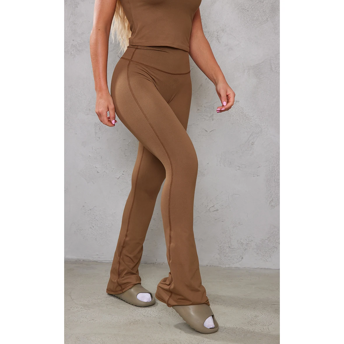 Womens T-Shirts Women Leggings Sport Pants Yoga Pants Custom Screen Print T-Shirt Flare Yoga Pants Set