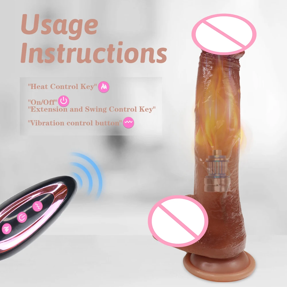 S-HANDE thrusting Liquid Silicone Heating huge dildos Silicone realistic big dildos para mujer vibrator for women men 12 inch