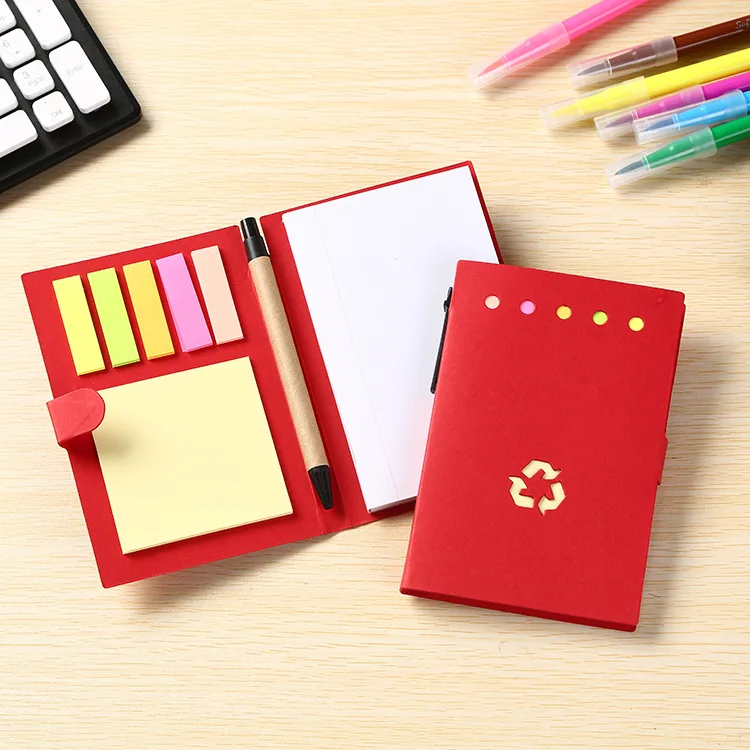 Advertising Color Paper Cube Sticky Notes notepads notebooks with pens