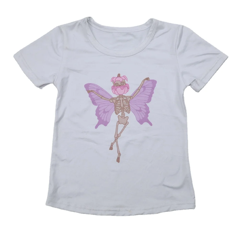 On Sale Stock Western ODM Short Sleeve Peplum Kids Boutique Clothing Children Ice-cream Printed T-shirt