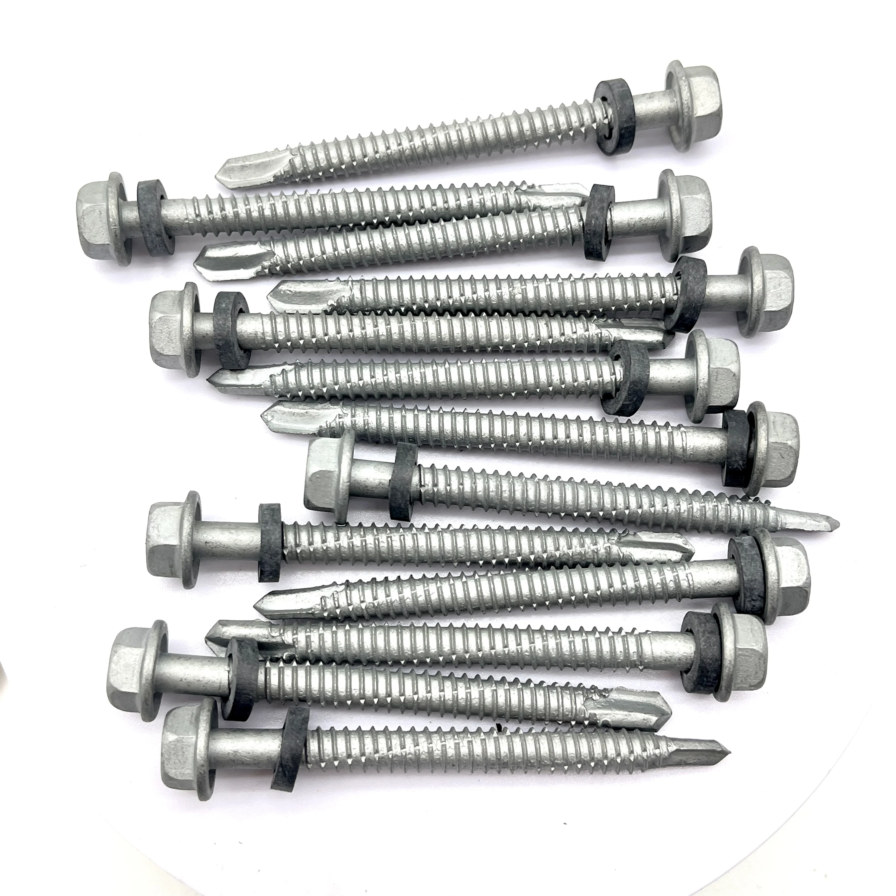 316 stainless steel  PEEK ST6.3 hexagon  head Self-tapping self-drilling with  washer
