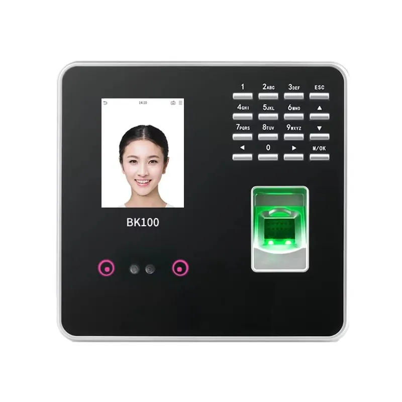 ZK BK100 TCP/IP USB Biometric Fingerprint Face Facial Recognition Employee Time Attendance Machine Time Clock Recorder Device