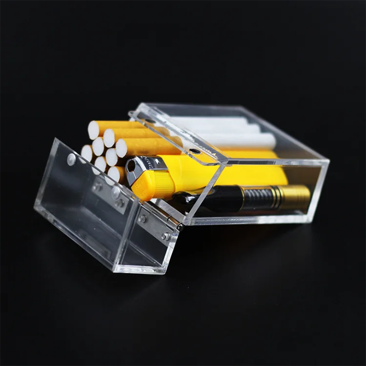 Spring sign custom fashion clear acrylic cigarette box plexiglass cigar case