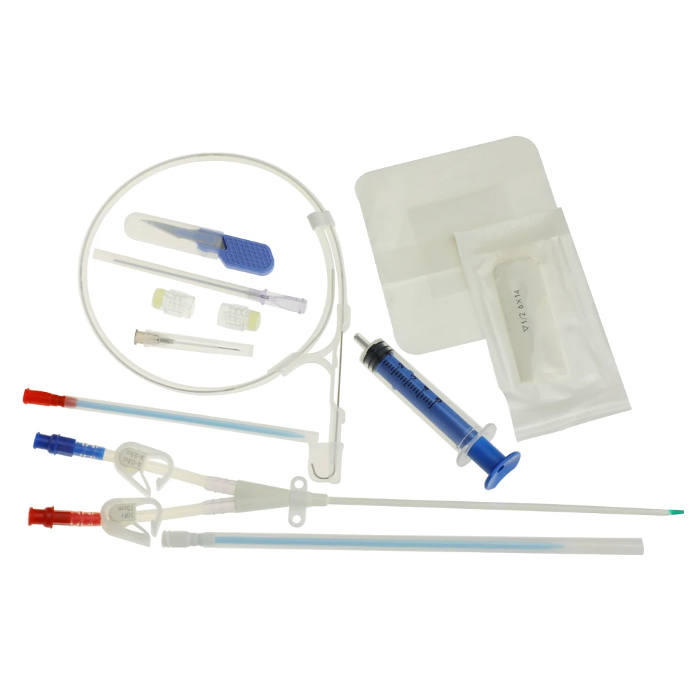 
CE Certified hemodialysis dialysis catheter triple lumen 12fr catheters 