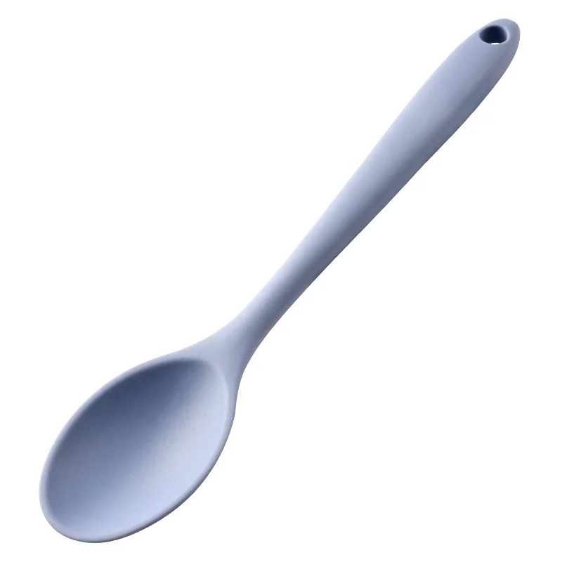 Customized Silicone Mixing Spoon Kitchen Gadgets Utensil Soup Spoons for Eating Salad Stirring Cooking Spoon