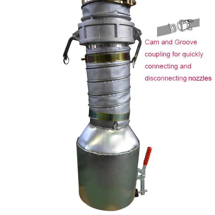 Heavy Duty Motorized Exhaust Hose Reel with Fan for military and agricultural vehicle fume extraction system